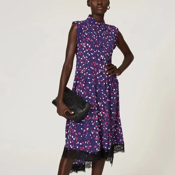 KOCHE | Dresses | Koche Rent The Runway Navy Dot Shirtdress Sz 32xs 42
